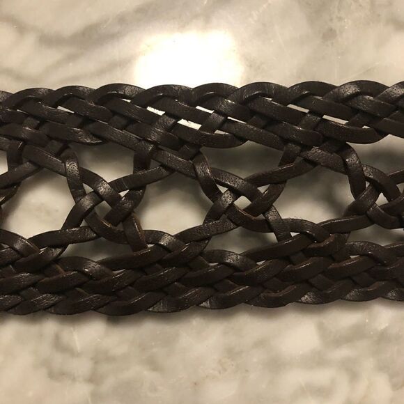 Vintage Miss Selfridge Boho Weaved Leather Belt - Picture 3 of 6